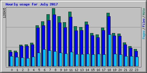 Hourly usage for July 2017