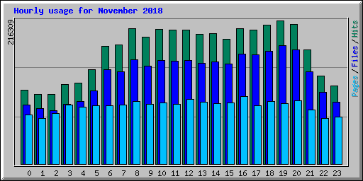 Hourly usage for November 2018