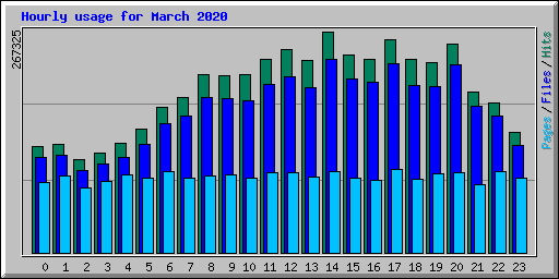 Hourly usage for March 2020