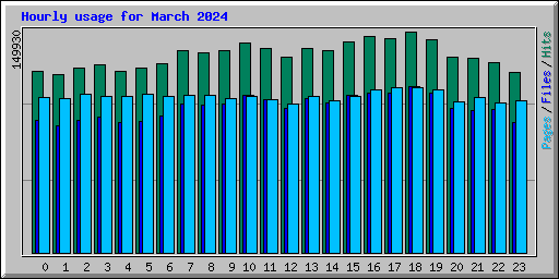 Hourly usage for March 2024